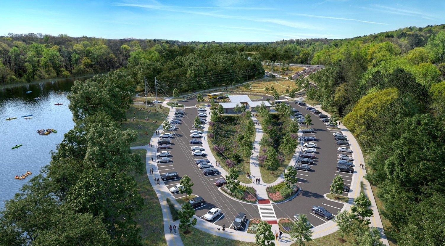 The Park Unit's parking lot will be reimagined. Allow for improved vehicular circulation.